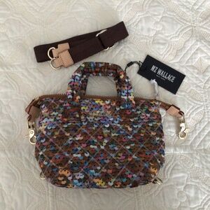 NWT MZ Wallace Micro Sutton in Spangle Sequin
